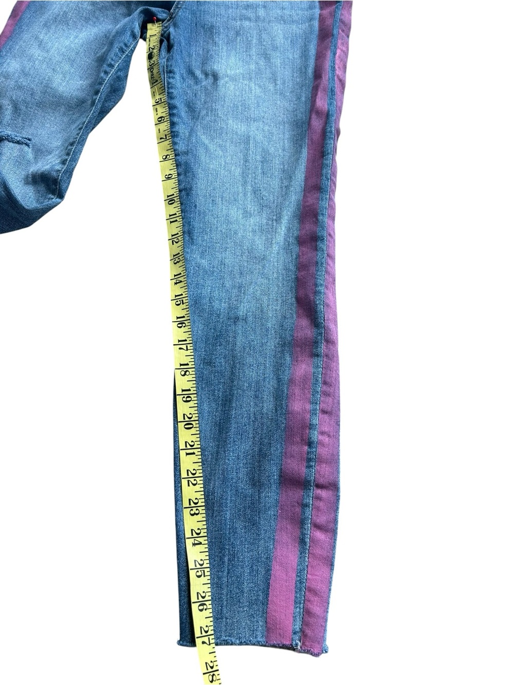 Kut from the Kloth Connie High Rise Ankle Jeans Pink Side Racing Stripe Size 8 - Picture 8 of 10